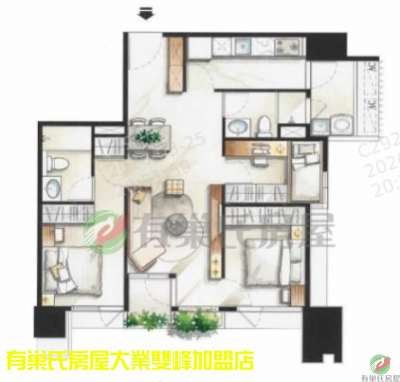 小檜溪重劃區@遠雄夏沐三房車@單坪51,桃園市桃園區電梯大樓出售